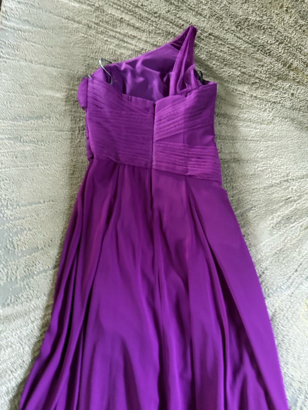 White Vera Wang purple one shoulder bridesmaid wedding guest dress 6 new - Picture 9 of 9